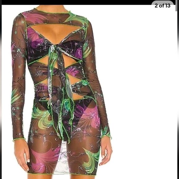 Kim Shui - multi tie mesh dress - made in Italy - Picture 11 of 13